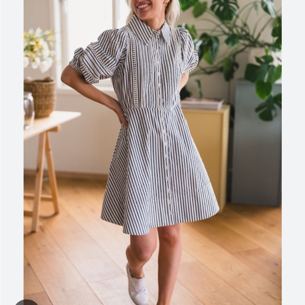 Chic Striped Button-Down Dress